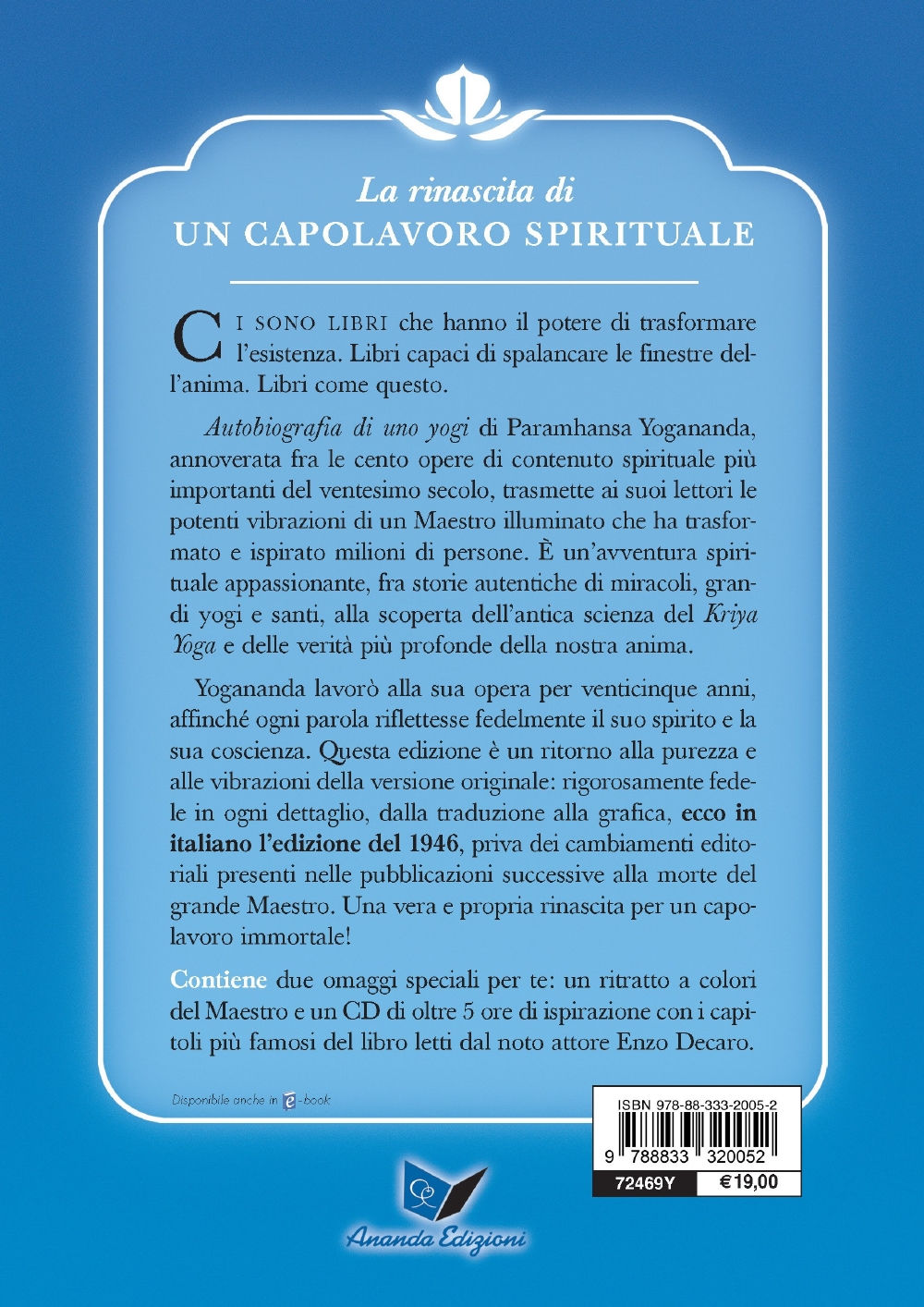 Autobiografia di uno Yogi::Edizione originale del 1946 - Con audiolibro e ritratto