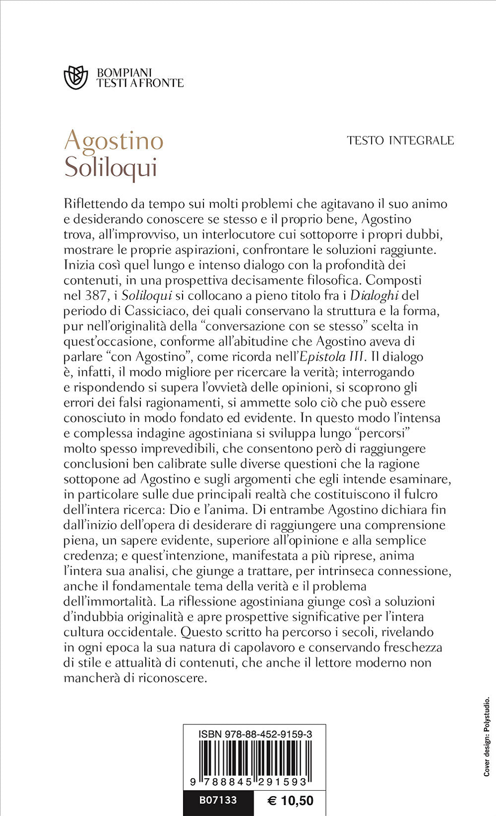 Soliloqui::Testo latino a fronte