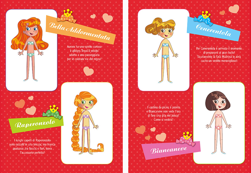 Principesse delle fiabe attacca-stacca::Con tanti vestiti e accessori attacca-stacca!