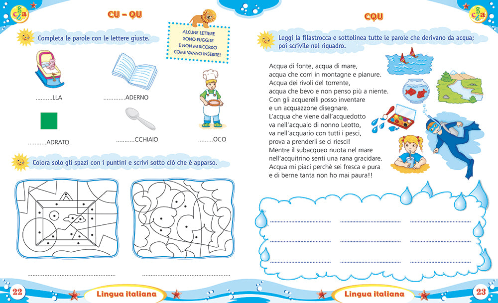 Imparo in vacanza - vado in seconda::Attività di ripasso per bambini della scuola primaria