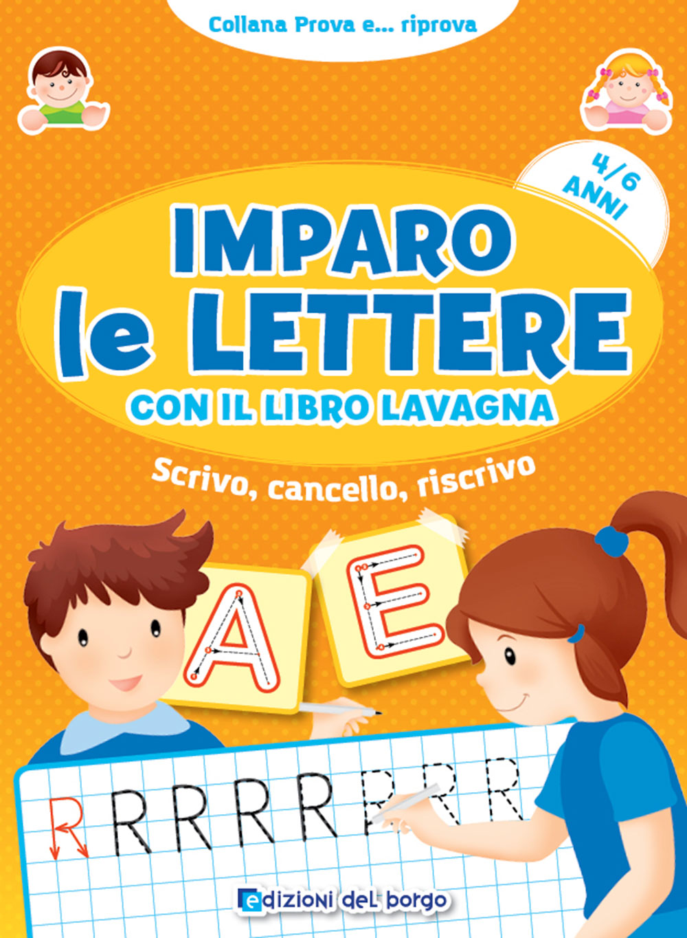 Imparo le lettere con il libro lavagna - 4/6 anni::Scrivo, cancello, riscrivo - Con pennarello con inchiostro a base d'acqua