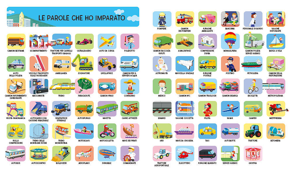I veicoli::Apri le finestrelle e scopri i nomi di tantissimi veicoli! - Con più di 140 finestrelle