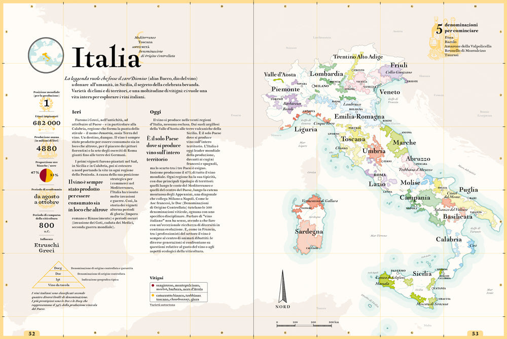 Le carte del vino::Atlante dei vigneti del mondo - 56 Paesi, 100 carte geografiche 8000 anni di storia