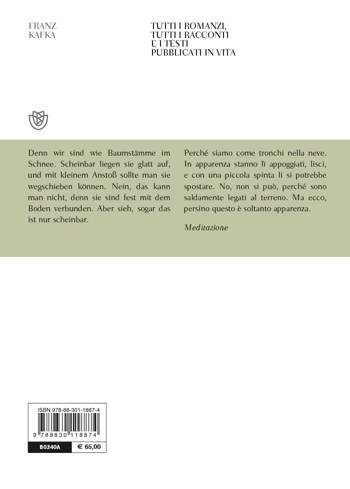 Tutti i romanzi::Tutti i racconti e i testi pubblicati in vita