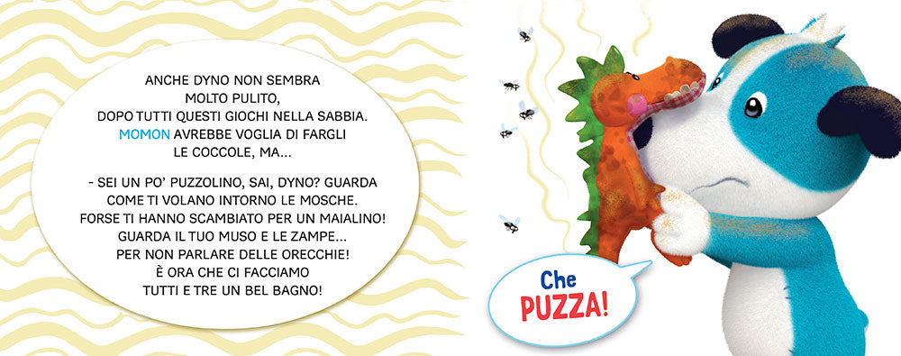 Momon. È l’ora del bagnetto!