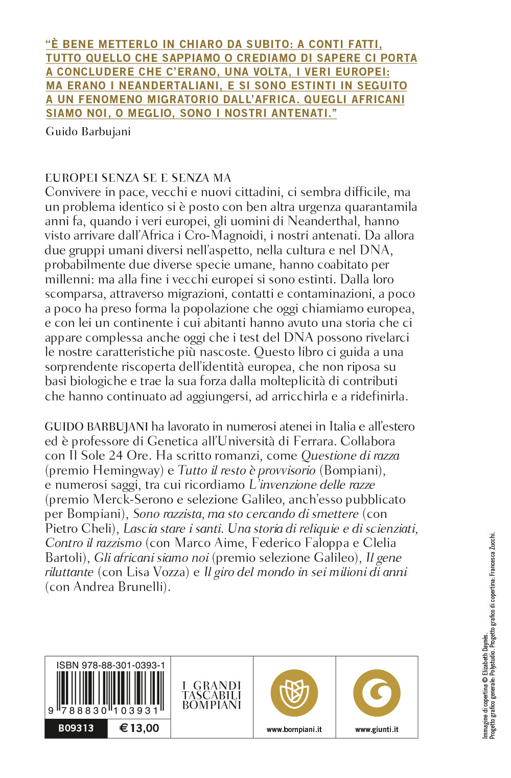 Europei senza se e senza ma::Storie di neandertaliani e di immigrati
