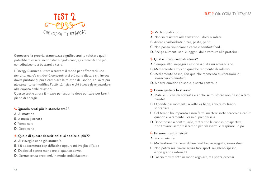 My energy planner::Come vincere la stanchezza e ritrovare il benessere