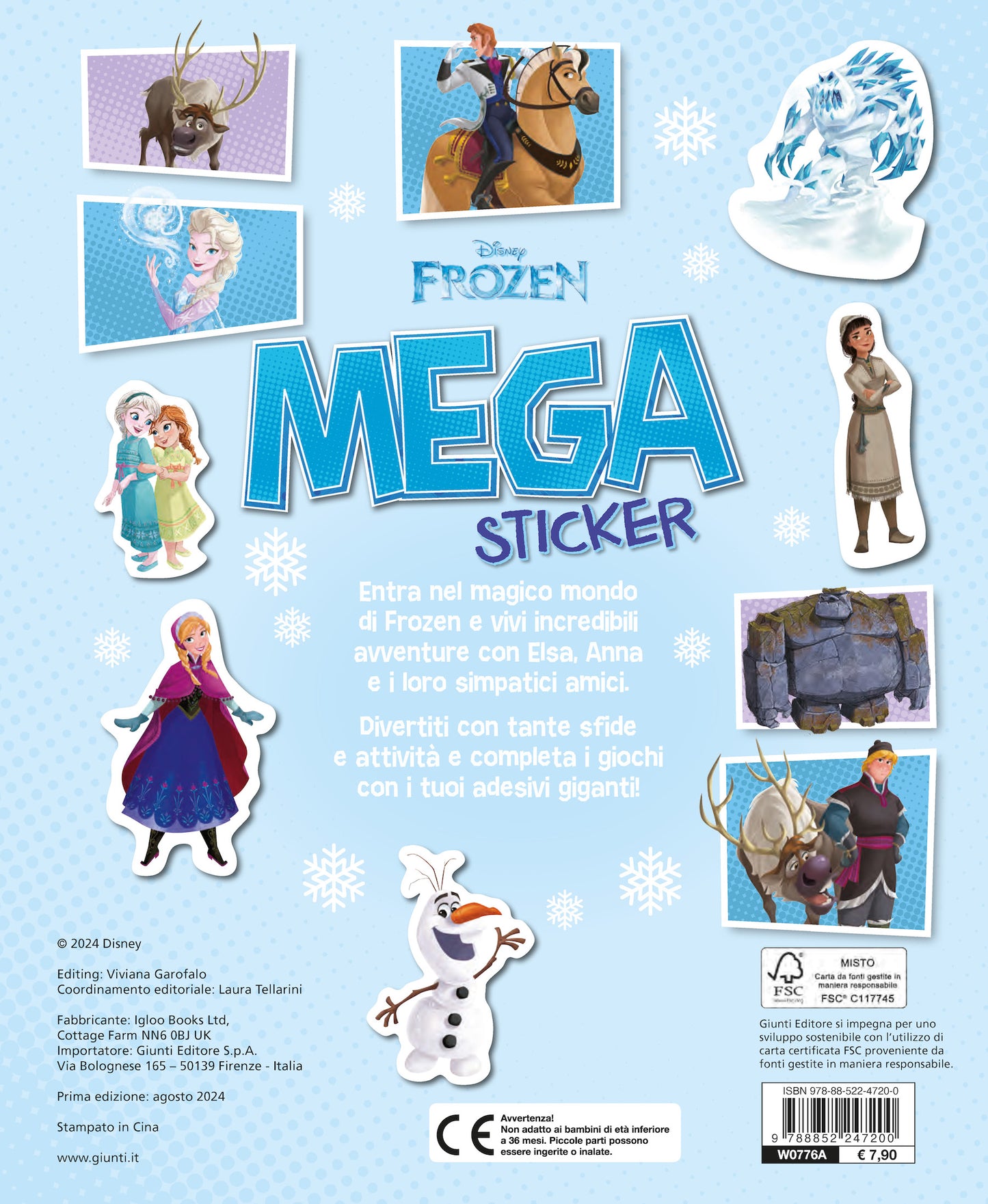Frozen Mega Sticker::Con tanti adesivi, giochi, attività