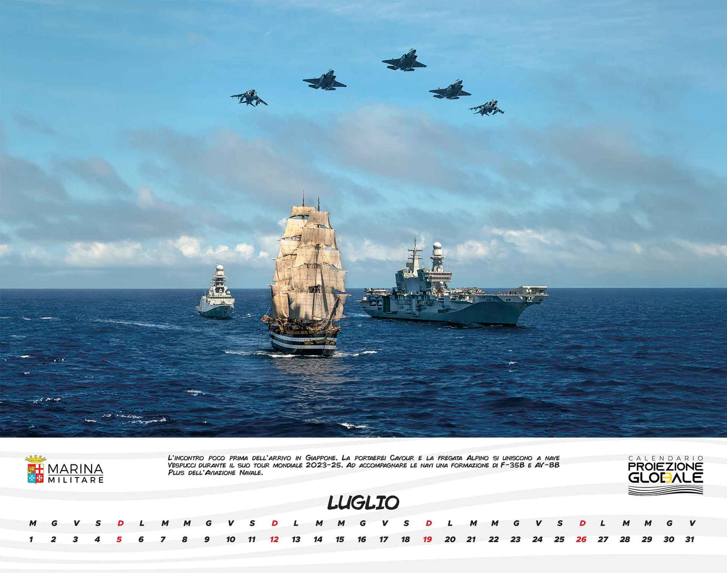 Calendario Marina Militare 2026 - da parete ::Proiezione globale