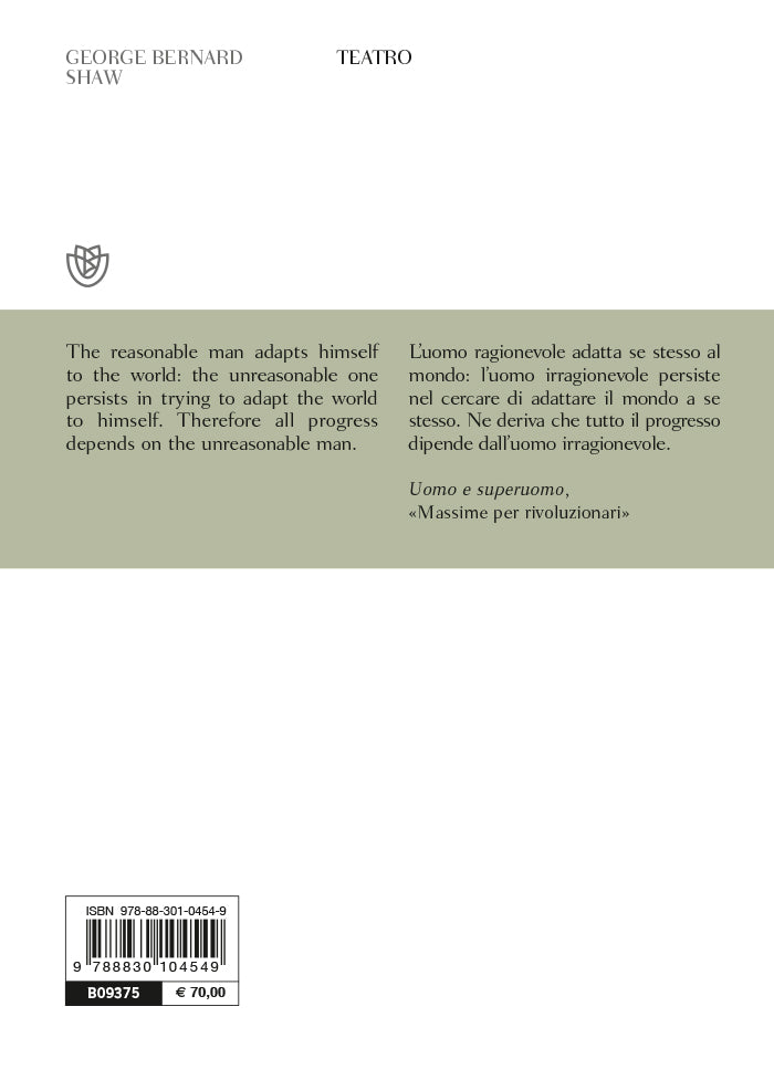 Teatro::Testo inglese a fronte