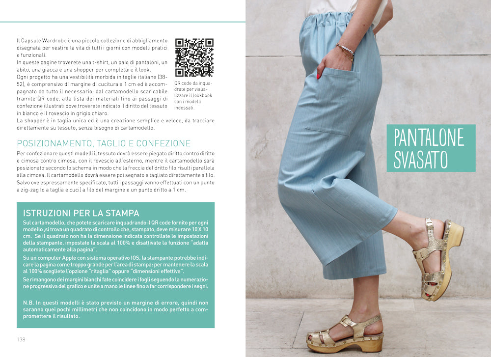 Scuola di cucito::con le indicazioni per realizzare un CAPSULE WARDROBE personalizzato