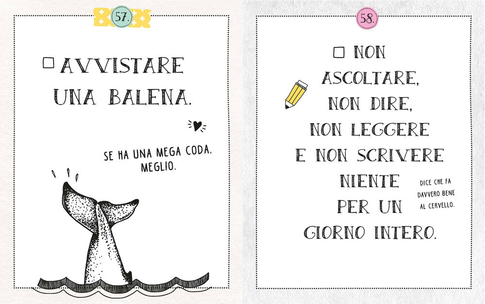 150 cose da fare per raggiungere la felicità::Bucket list