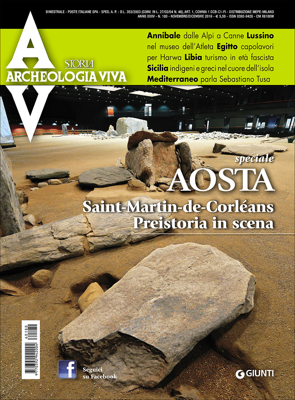 Archeologia Viva n. 180 - novembre/dicembre 2016::Rivista bimestrale