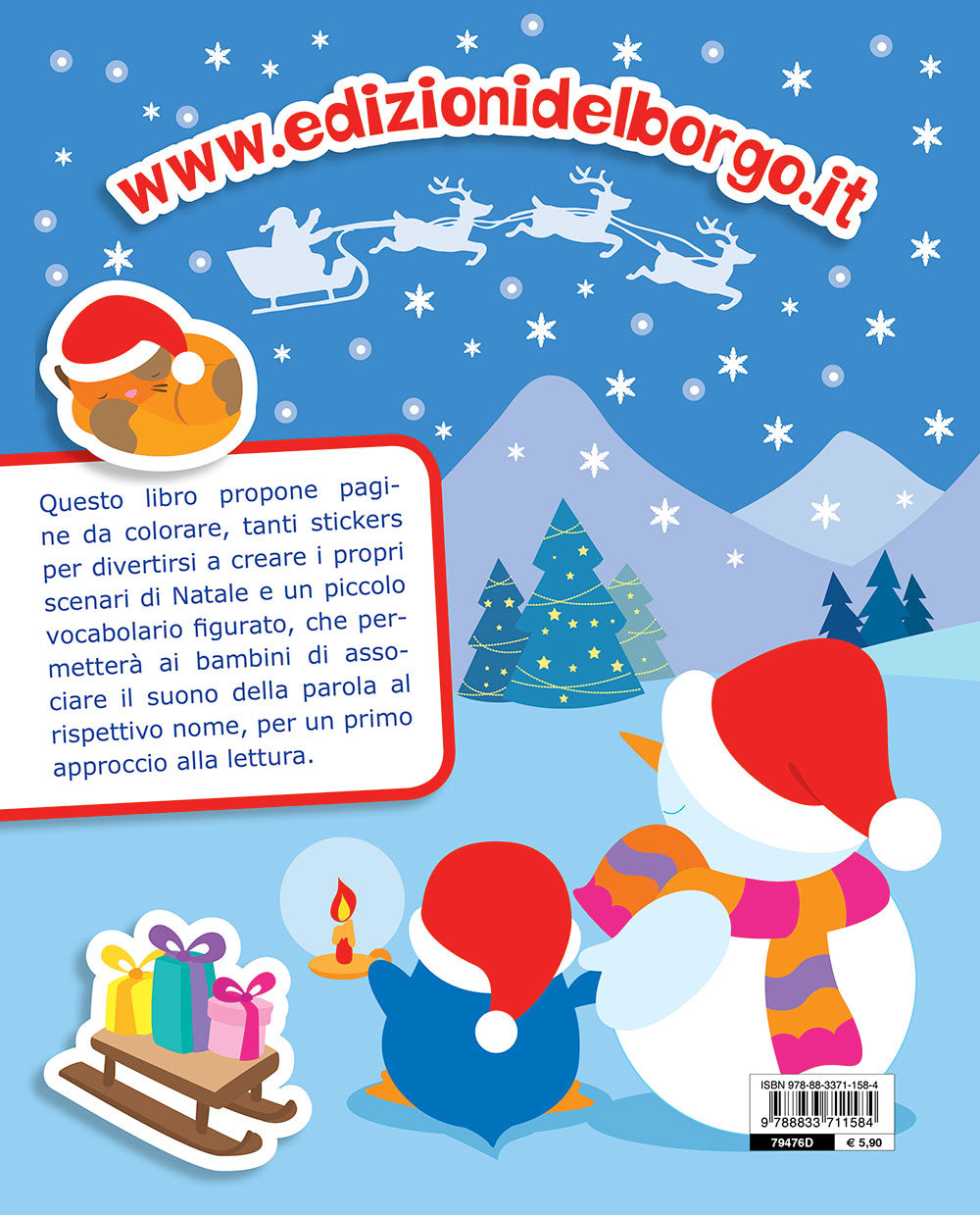 E' Natale::Gioca con gli stickers, colora e impara - Con più di 30 stickers