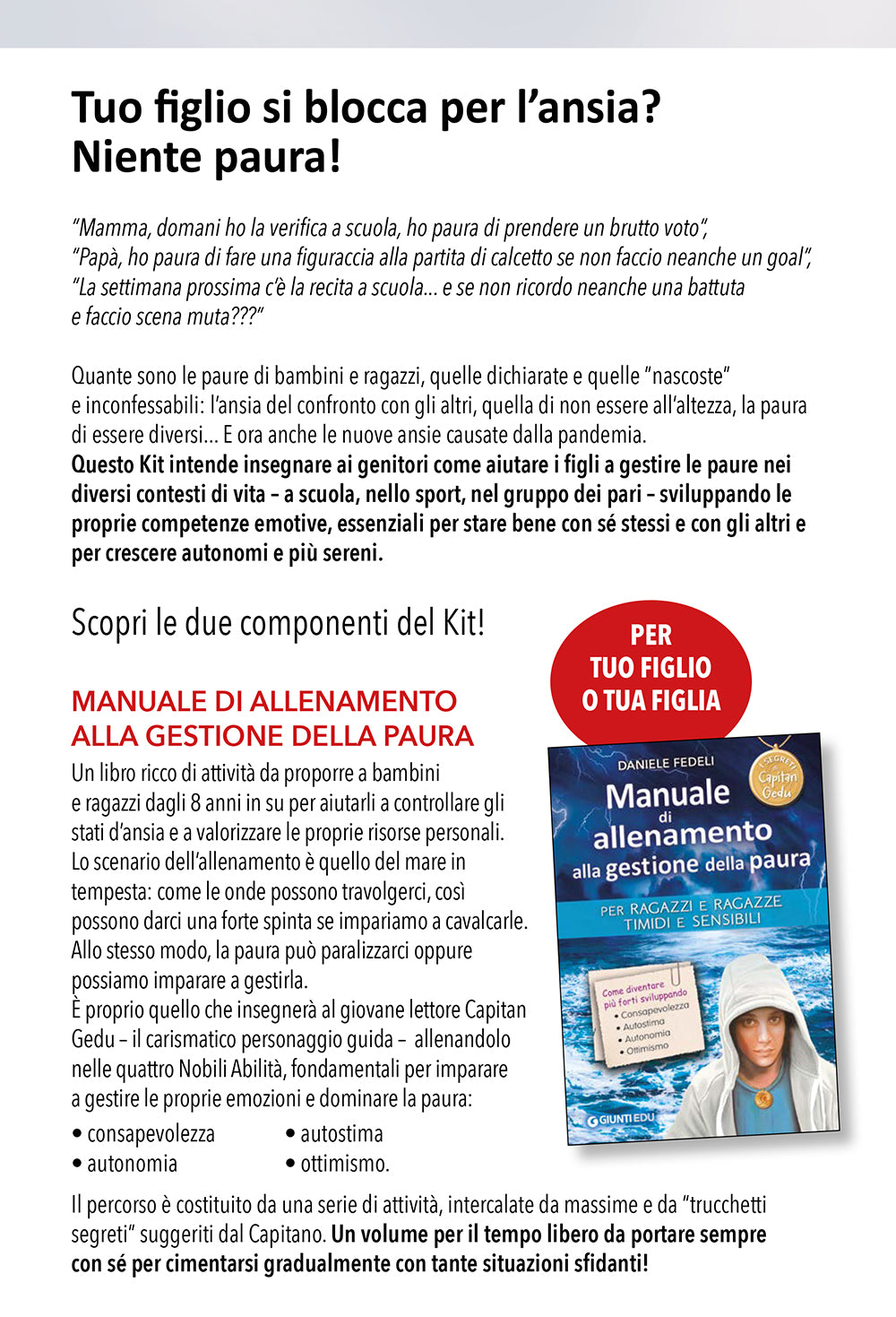 Kit per gestire le paure senza paura ::Come insegnare ad affrontare le situazioni difficili