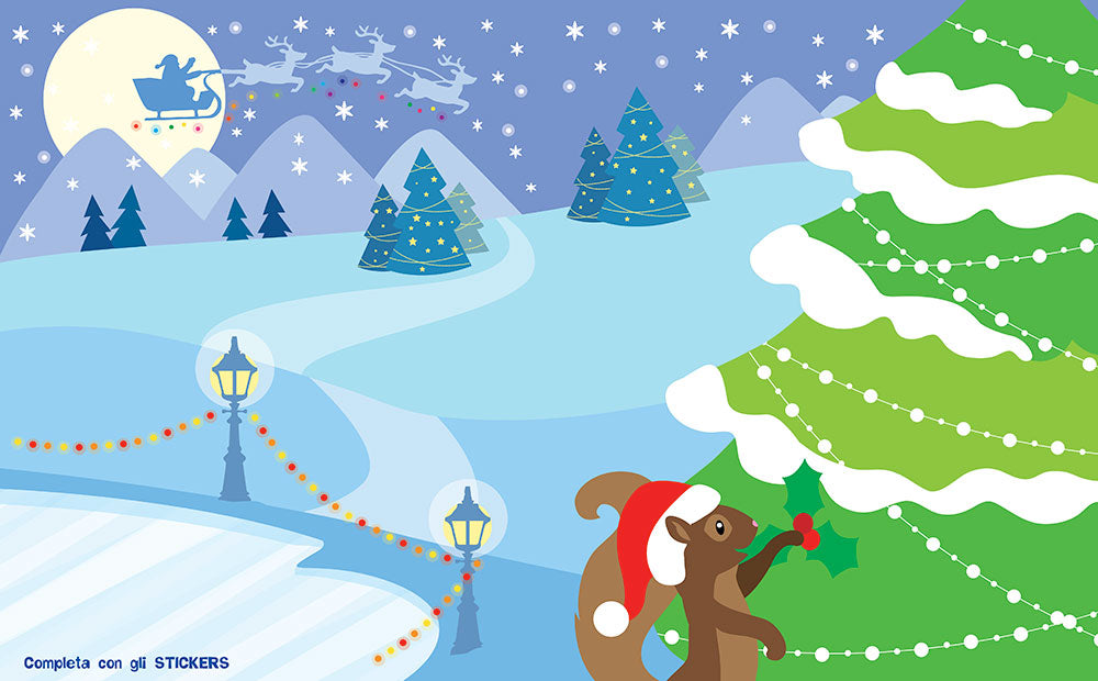 E' Natale::Gioca con gli stickers, colora e impara - Con più di 30 stickers