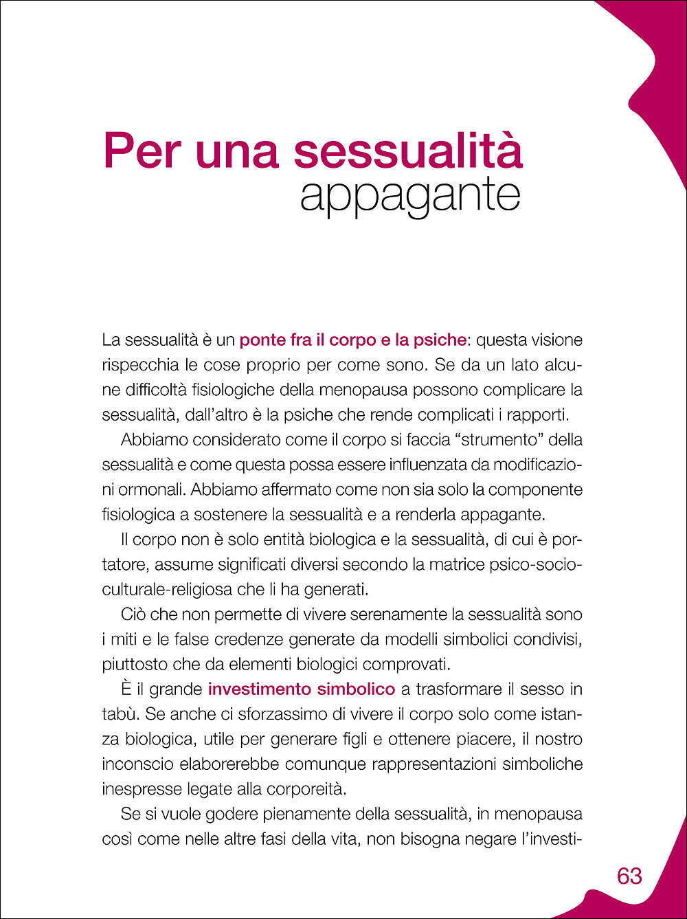 Menopausa::Vivere bene il cambiamento