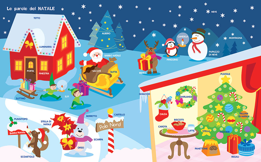 E' Natale::Gioca con gli stickers, colora e impara - Con più di 30 stickers