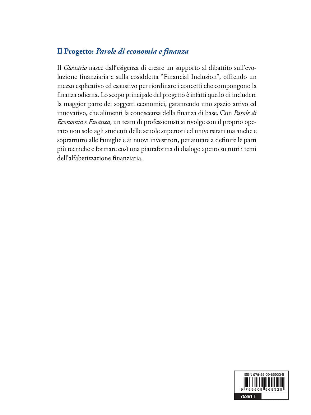 Parole di economia e finanza::Glossario di educazione finanziaria - II edizione aggiornata