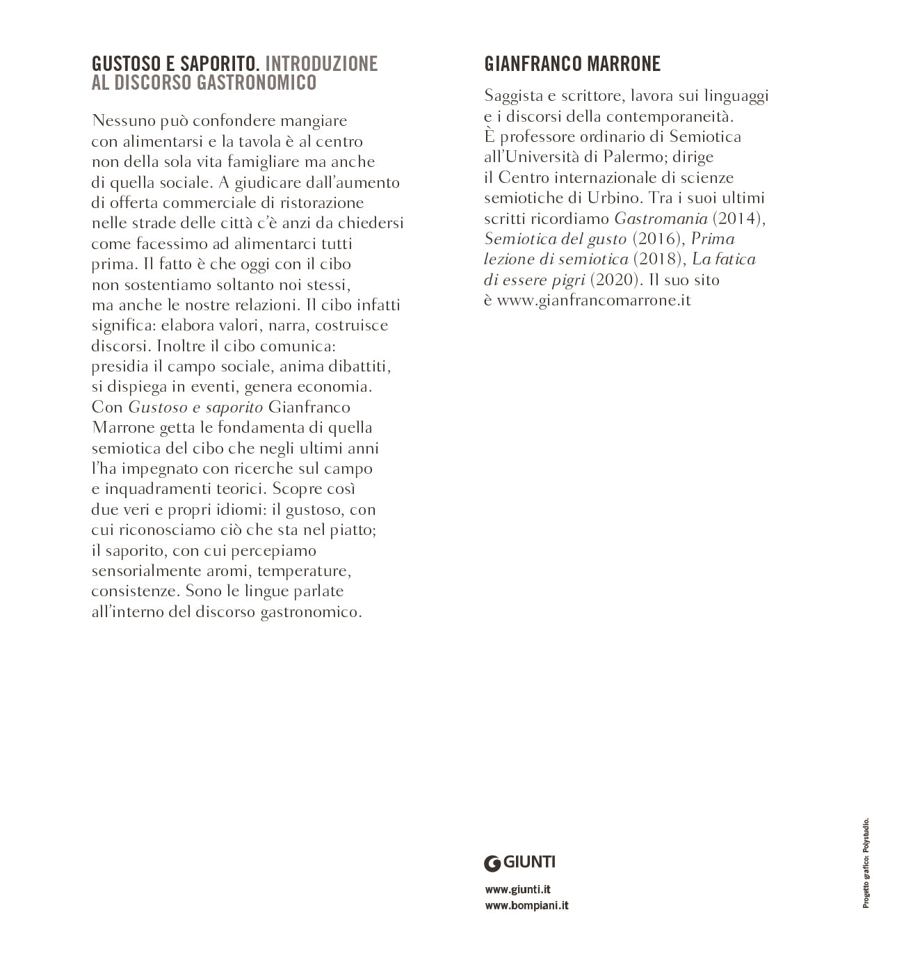 Gustoso e saporito::Introduzione al discorso gastronomico