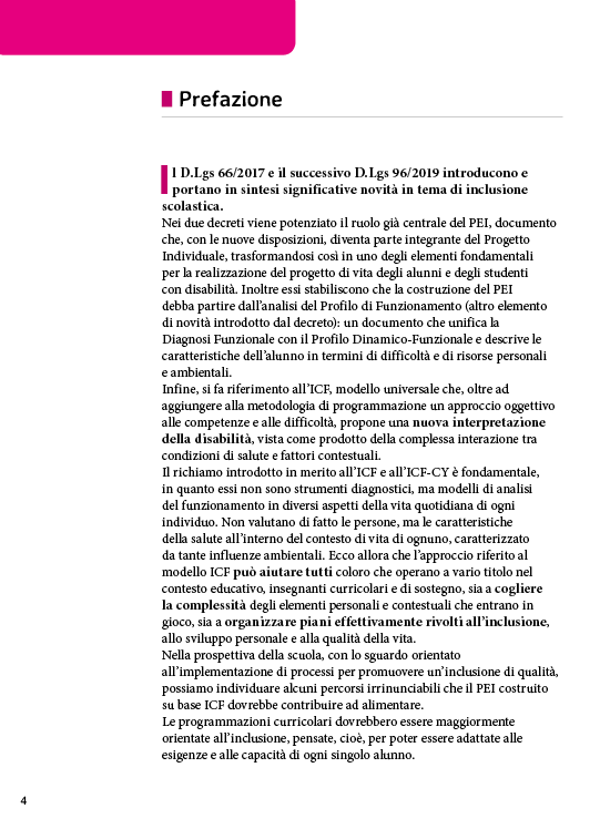 Il Progetto individuale dal profilo di funzionamento su base ICF al PEI::Le innovazioni in materia di inclusione scolastica