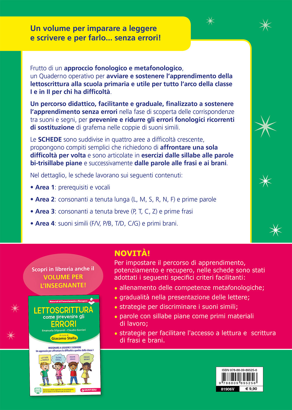 Lettoscrittura: come prevenire gli errori Quaderno Operativo::Più facile imparare a leggere e scrivere!