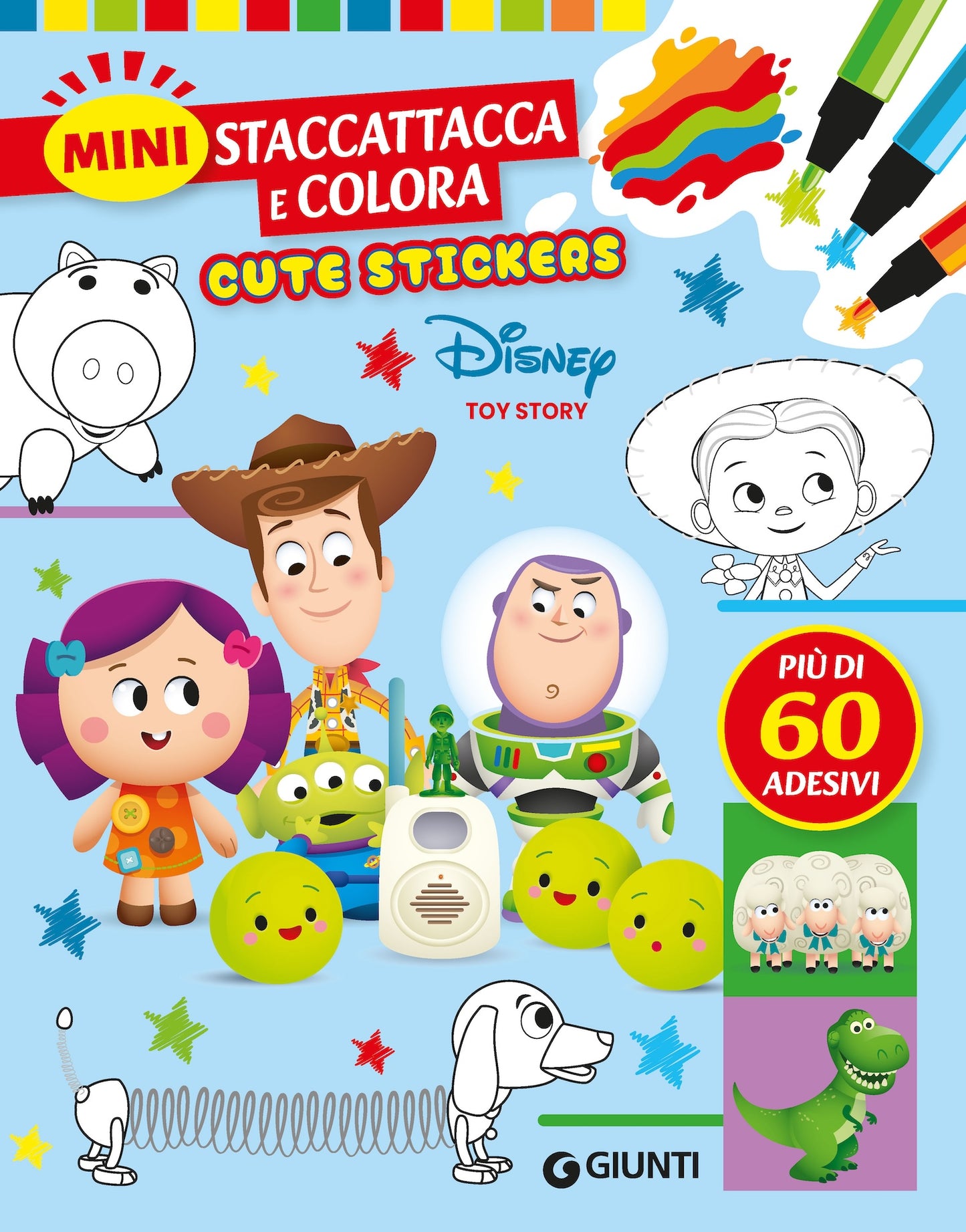 Toy Story Mini Staccattacca e colora Cute Stickers::Più di 60 adesivi