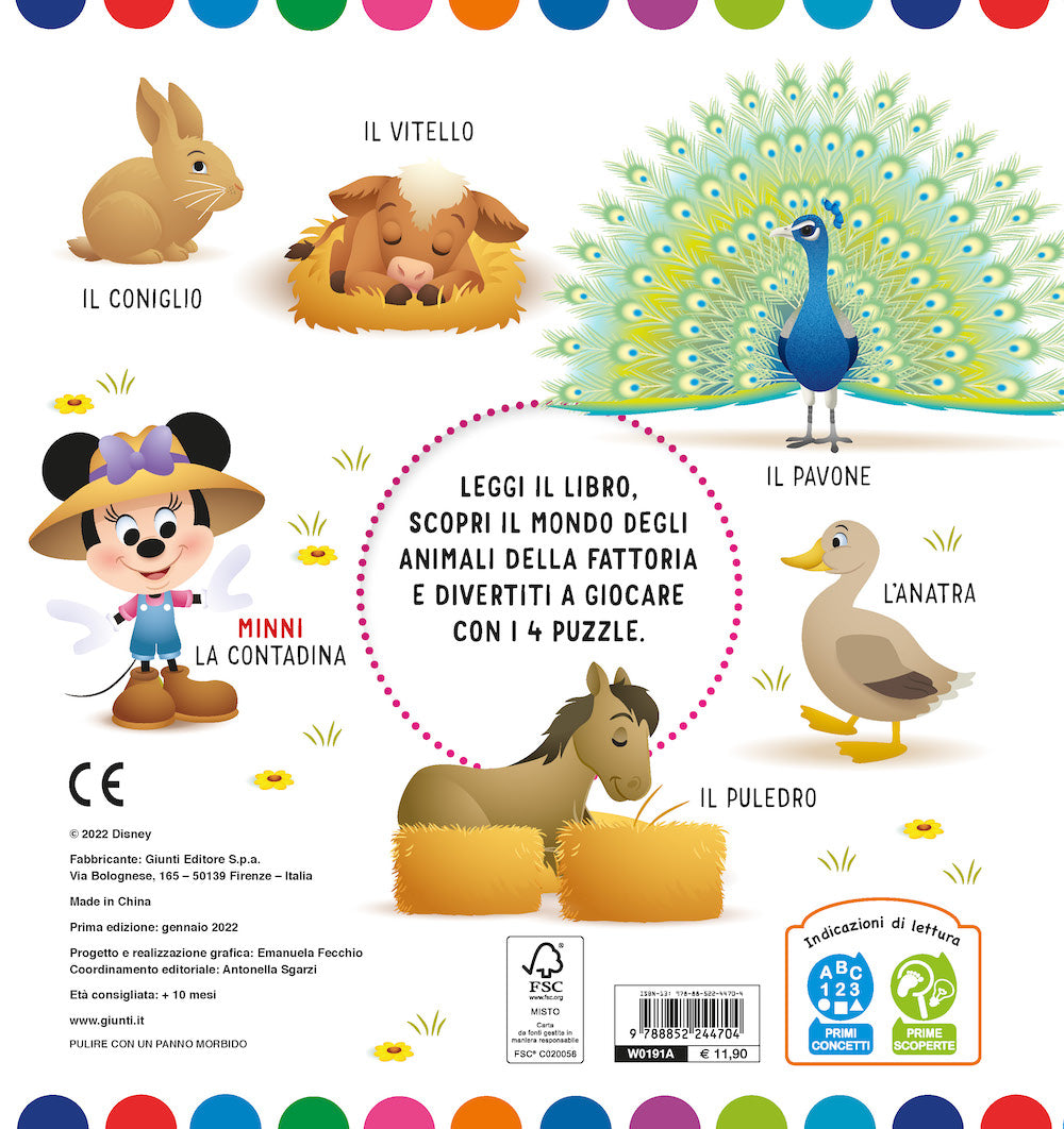 Libro Maxi Puzzle Animali della fattoria::Gioca e conosci i loro mondi
