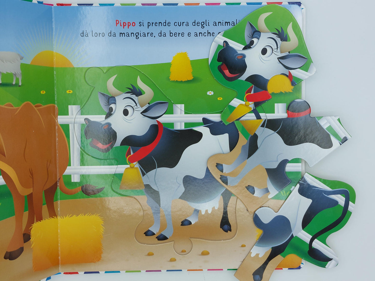 Libro Maxi Puzzle Animali della fattoria::Gioca e conosci i loro mondi