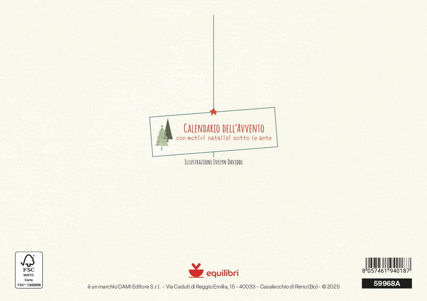 Natale - biglietto calendario Alberi