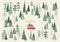Natale - biglietto calendario Alberi