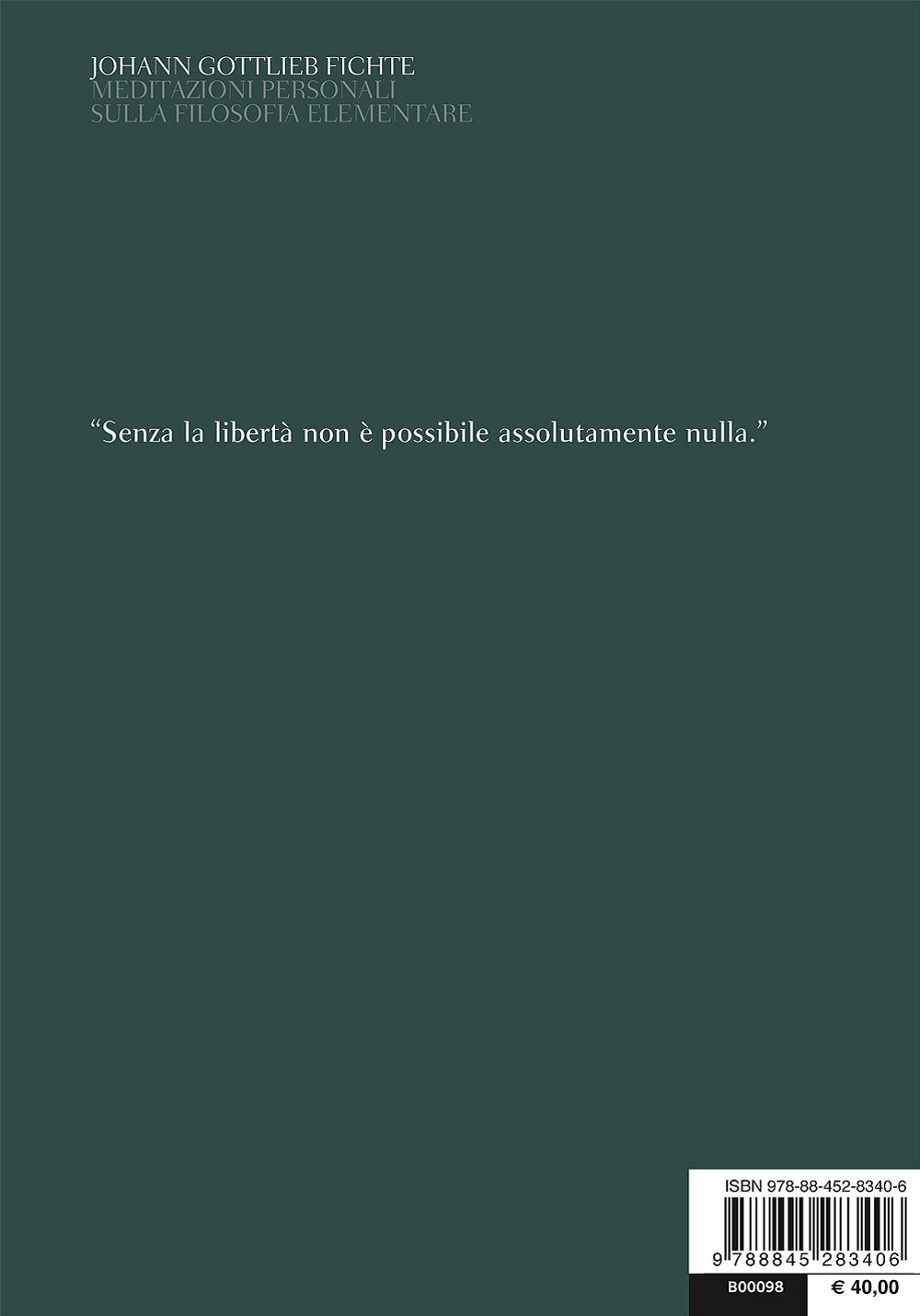 Meditazioni personali sulla filosofia elementare::Testo tedesco a fronte