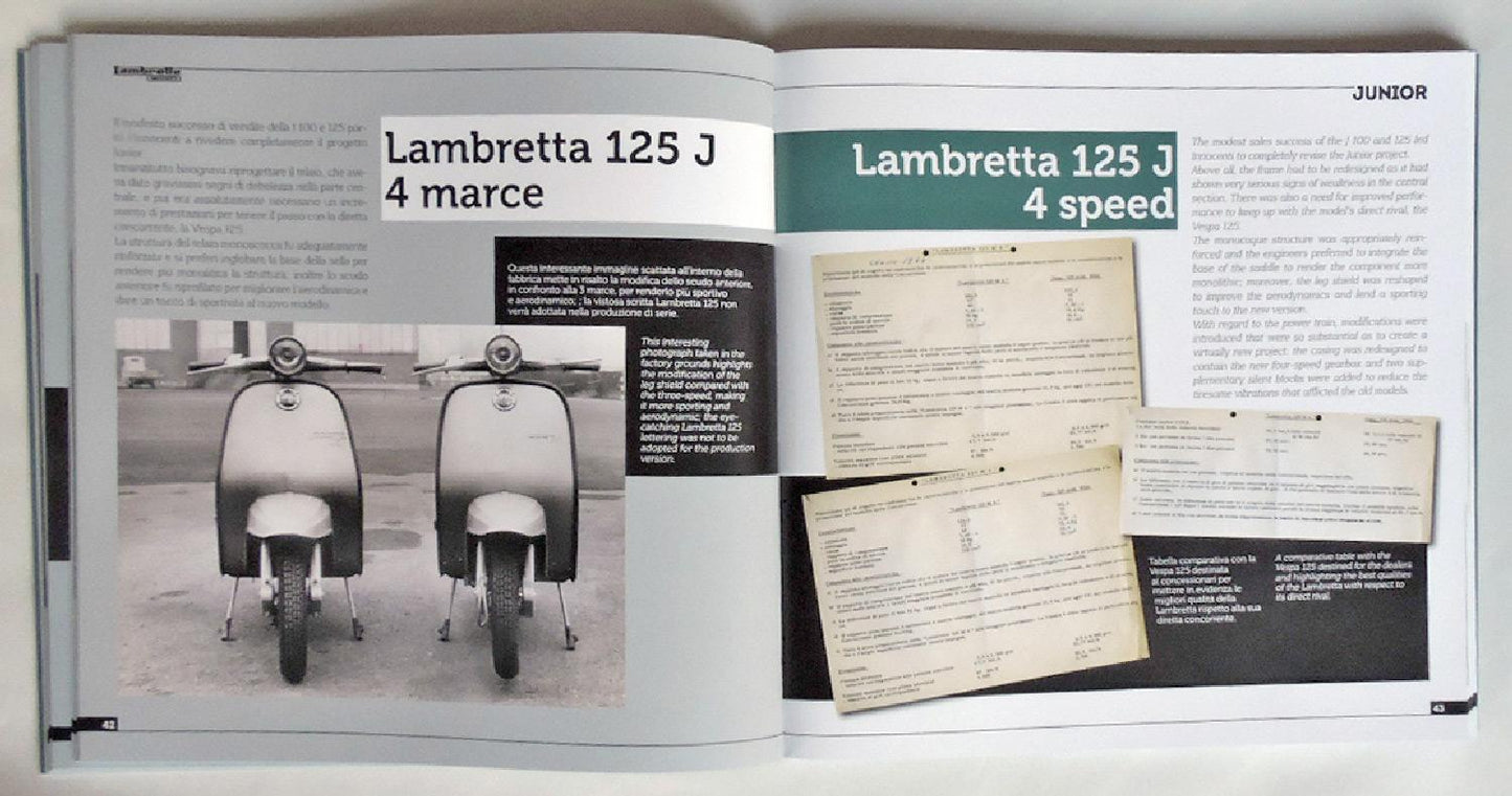 Lambretta Junior 50, 100, 125 :: Storia Modelli e documenti/History, models and documents (Ediz. bilingue italiano/inglese )