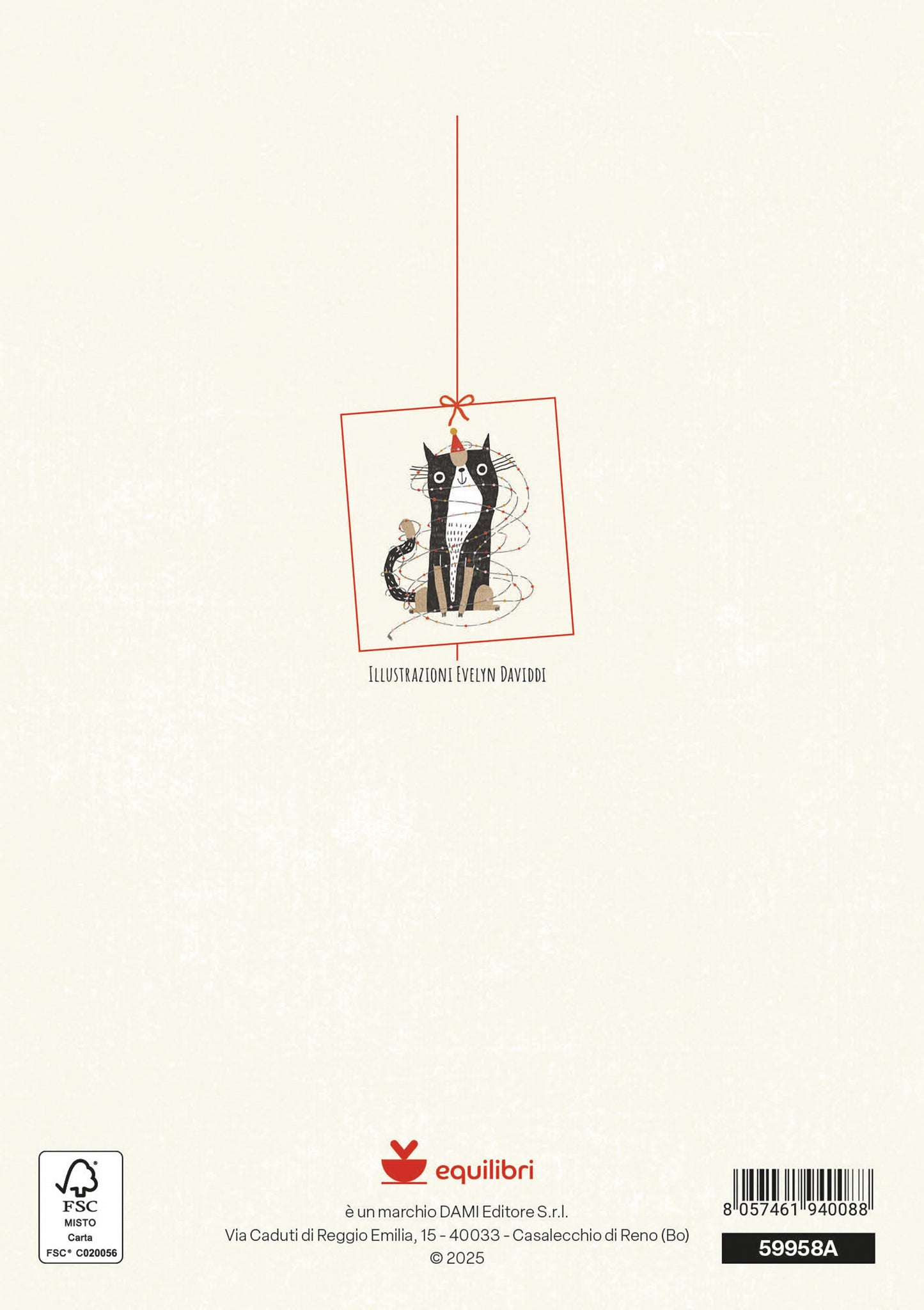 Natale - biglietto Gatto