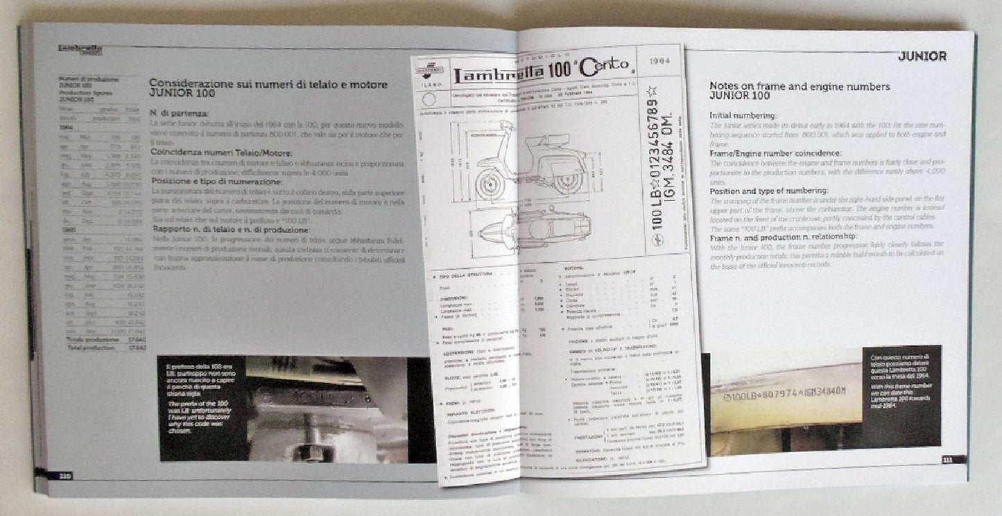 Lambretta Junior 50, 100, 125 :: Storia Modelli e documenti/History, models and documents (Ediz. bilingue italiano/inglese )