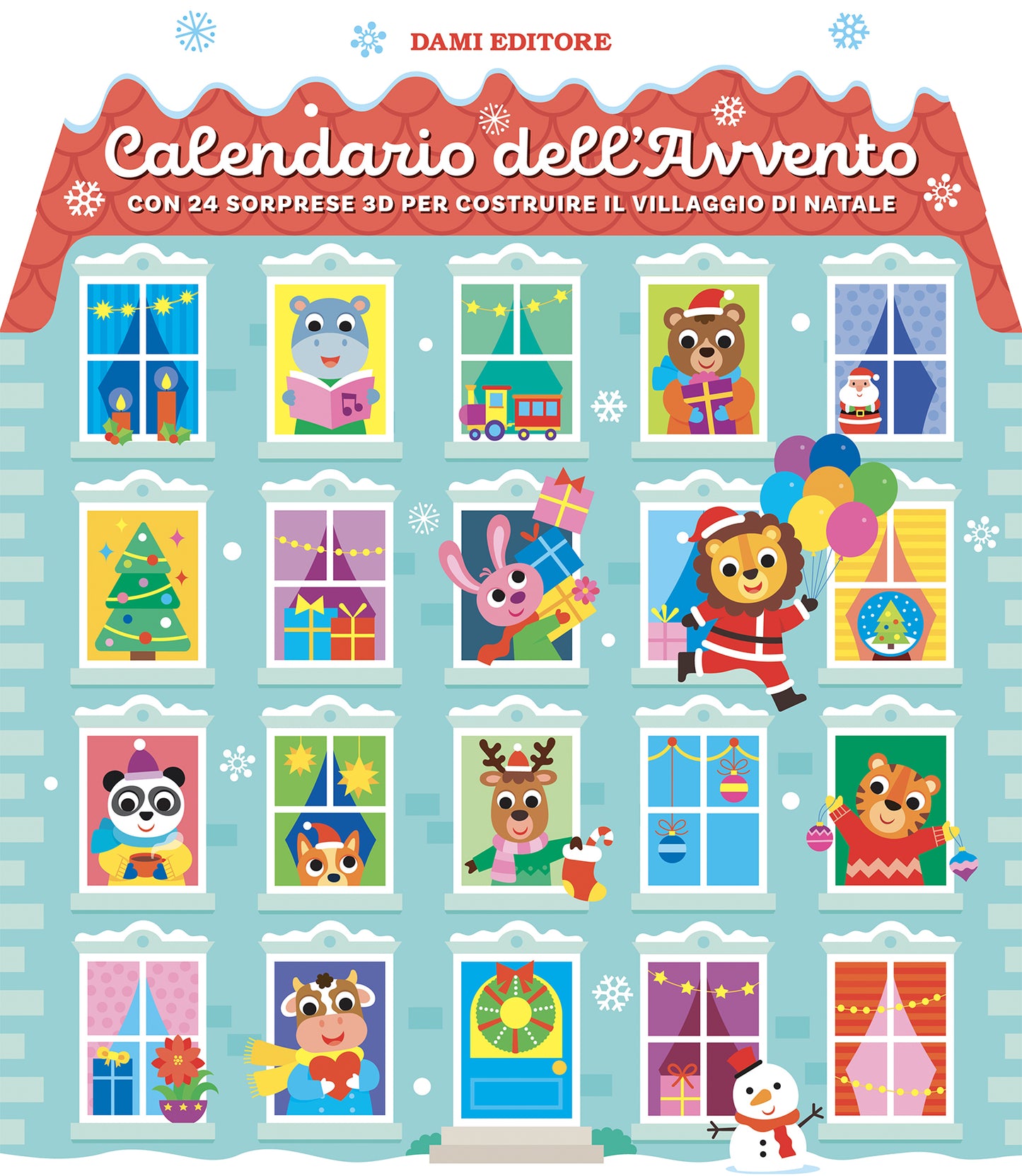 Calendario dell'Avvento::con 24 sorprese 3D per costruire il villaggio di Natale