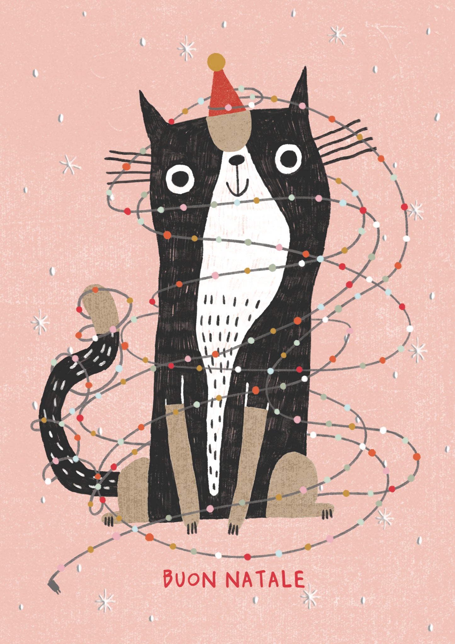 Natale - biglietto Gatto