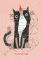 Natale - biglietto Gatto