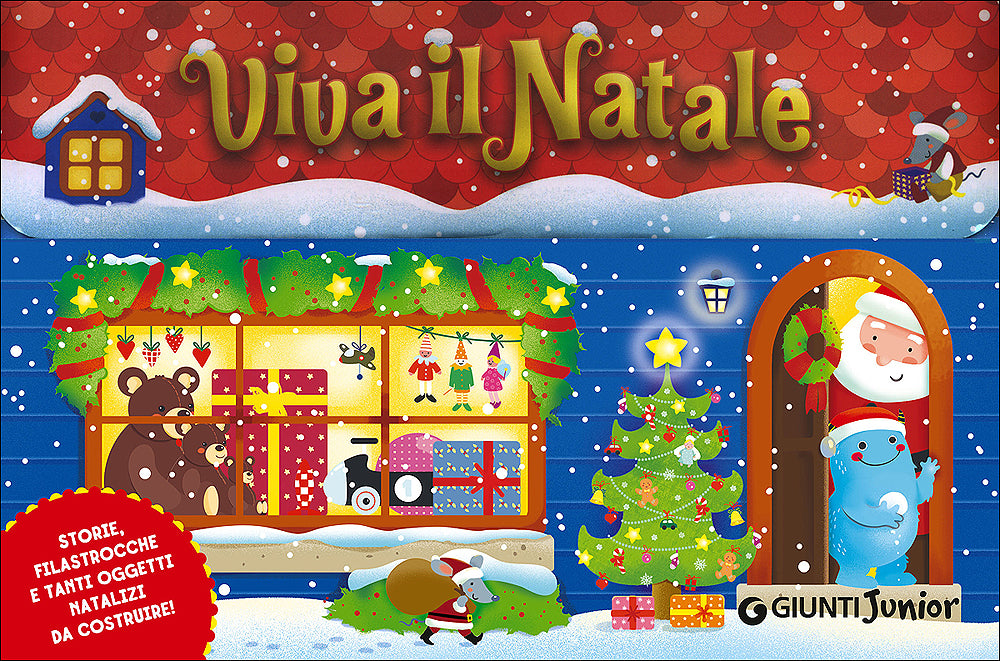 Viva il Natale::Storie, filastrocche e tanti oggetti natalizi da costruire! - Contiene: un libro con adesivi, 12 schede, 2 quartini