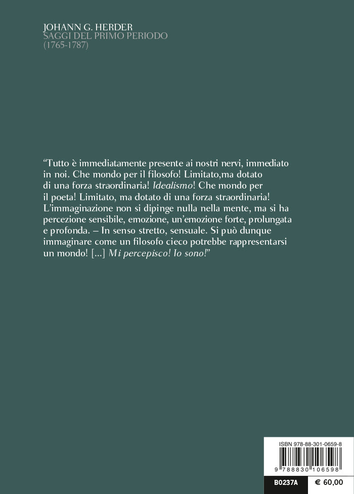 Saggi del primo periodo (1765-1787)::Testo tedesco a fronte