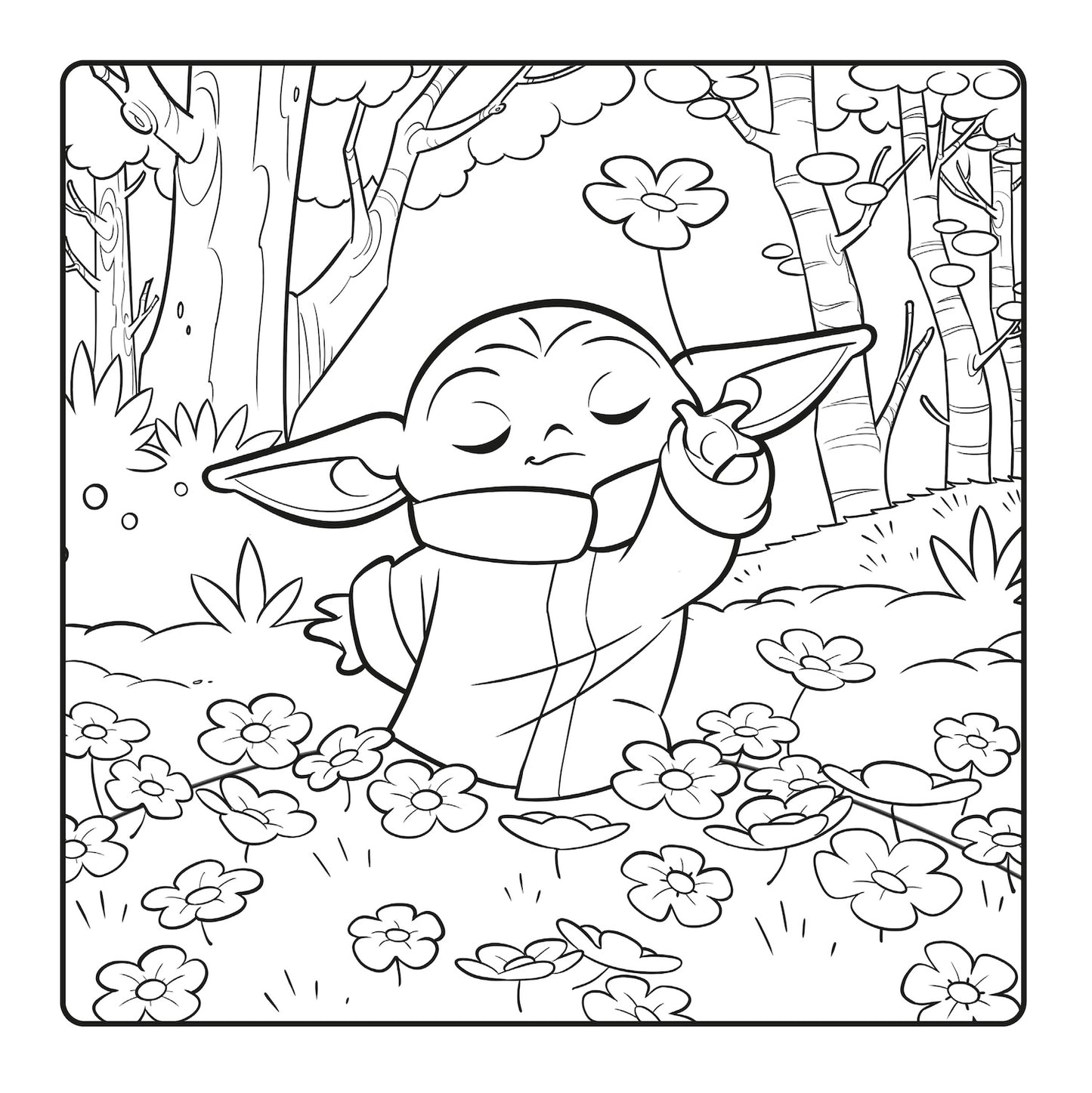 Grogu Cozy Coloring Star Wars The Mandalorian::Il più cutie della galassia