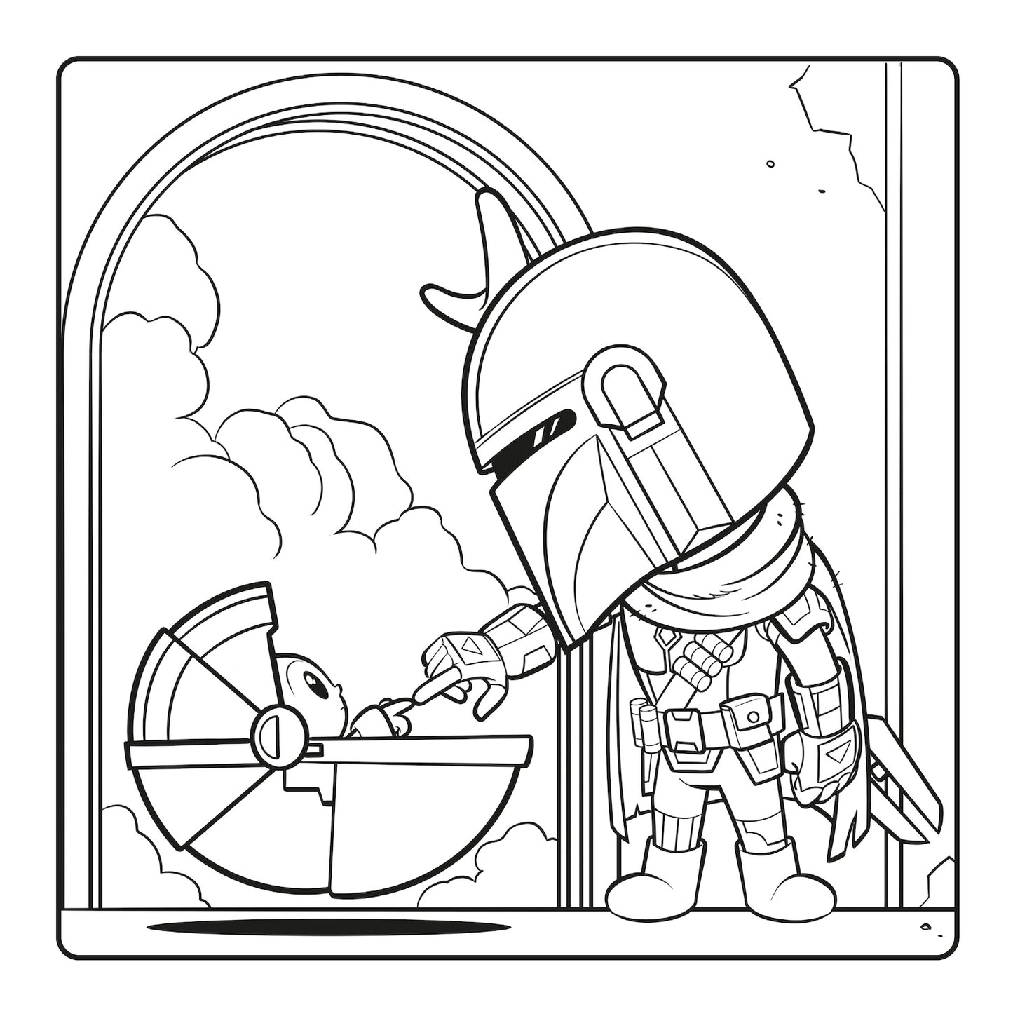 Grogu Cozy Coloring Star Wars The Mandalorian::Il più cutie della galassia
