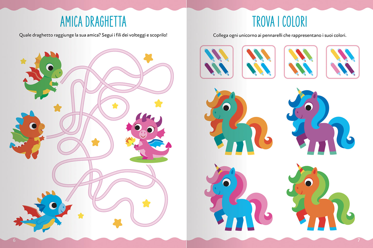 Mondi Magici::Giochi, percorsi, labirinti, coloring