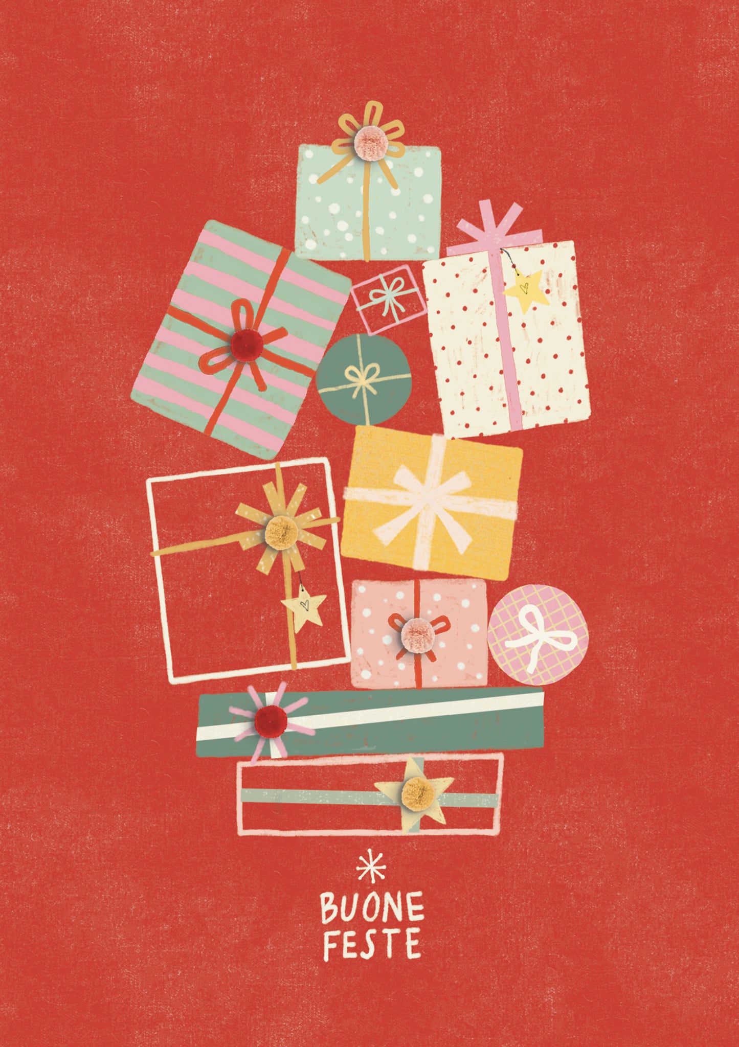 Natale - biglietto Pacchi Regalo