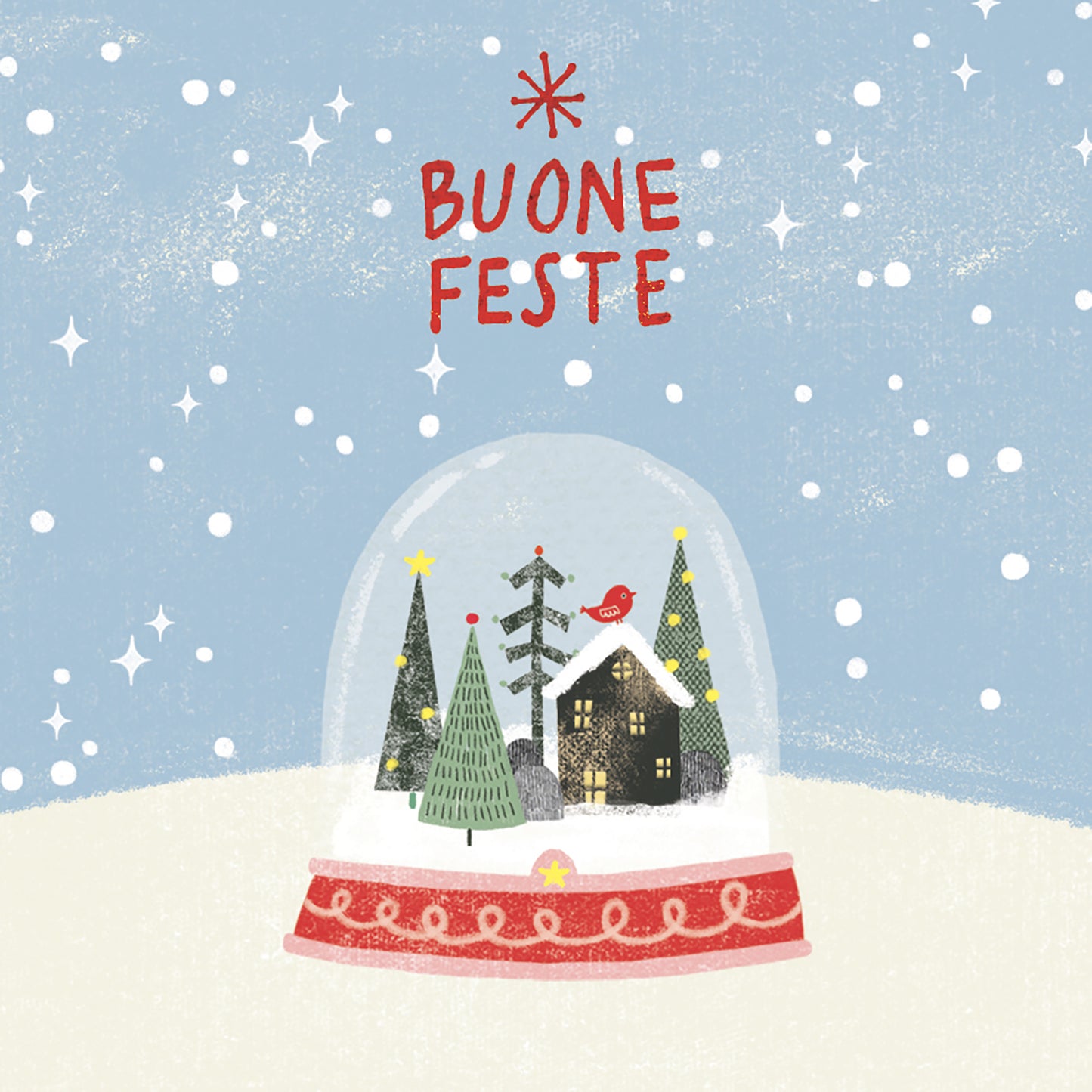 Natale - biglietto Palla Vetro