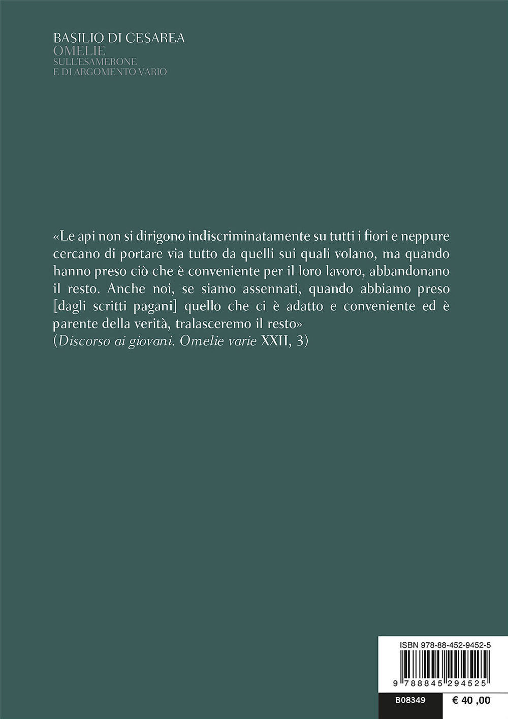 Omelie sull'Esamerone e di argomento vario::Testo greco a fronte
