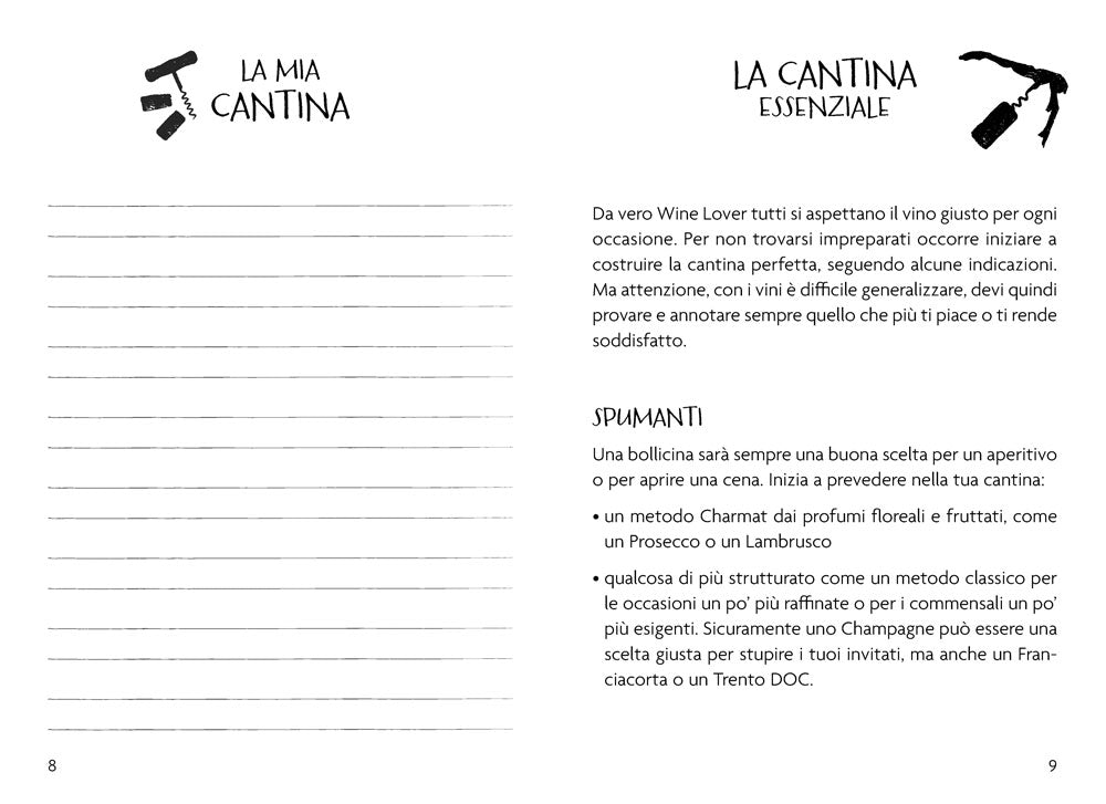 Wine Lover. Planner::Degustazione - Abbinamenti - Cantina