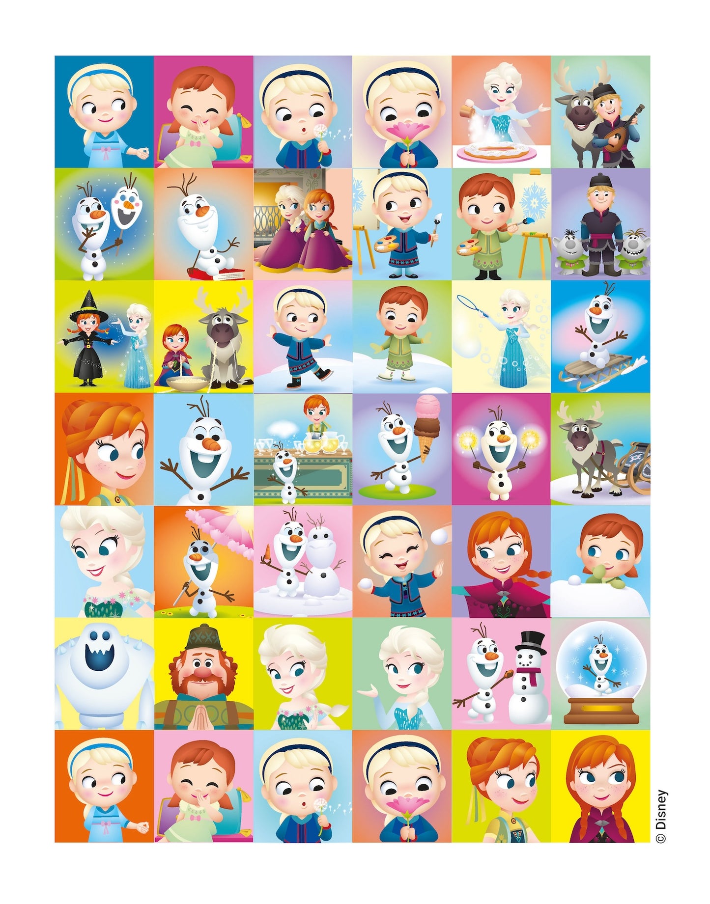 Frozen Mini Staccattacca e colora Cute Stickers::Più di 60 adesivi