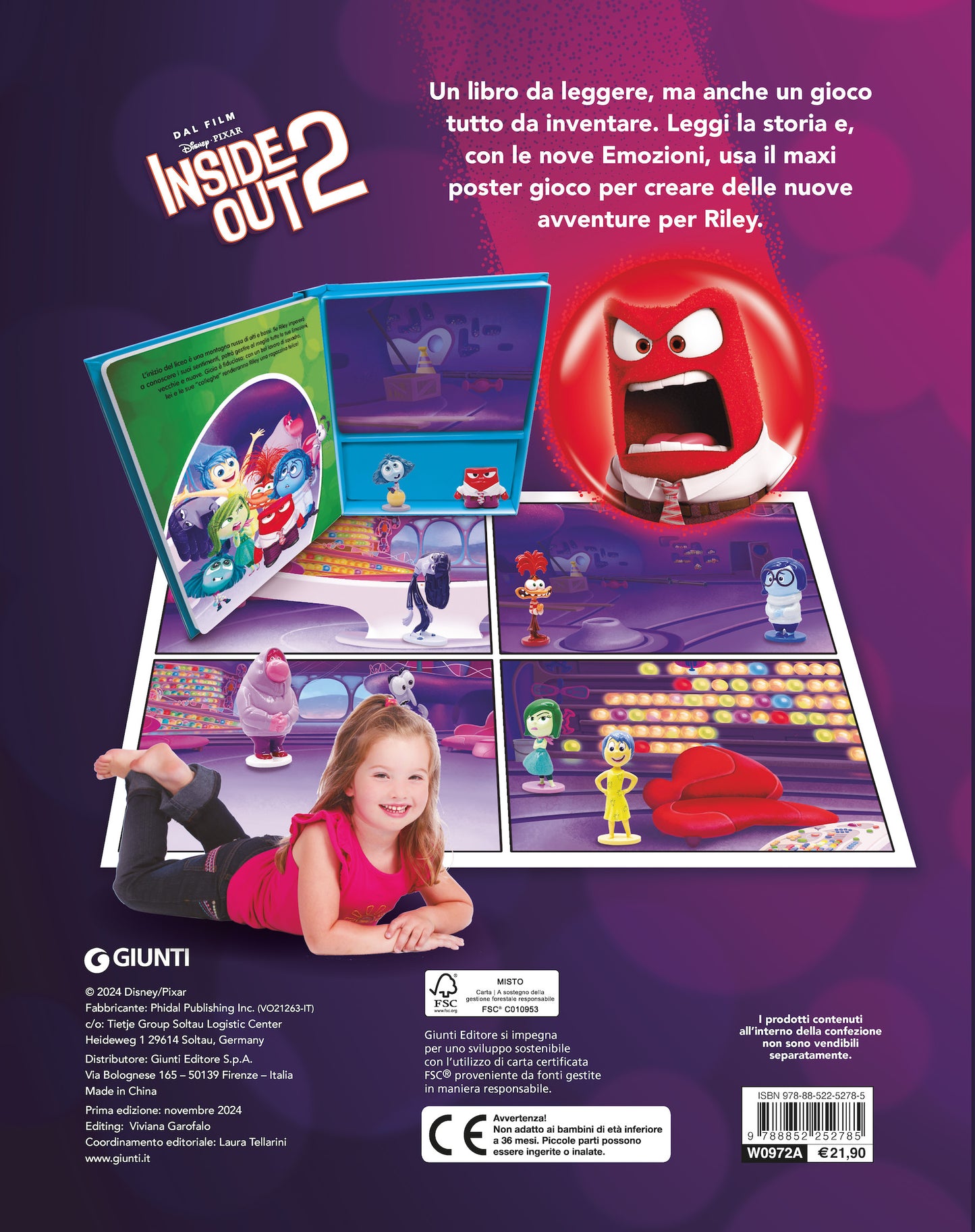Inside Out 2 Maxi Box::Con le 9 emozioni 3d, un libro e un maxi poster gioco