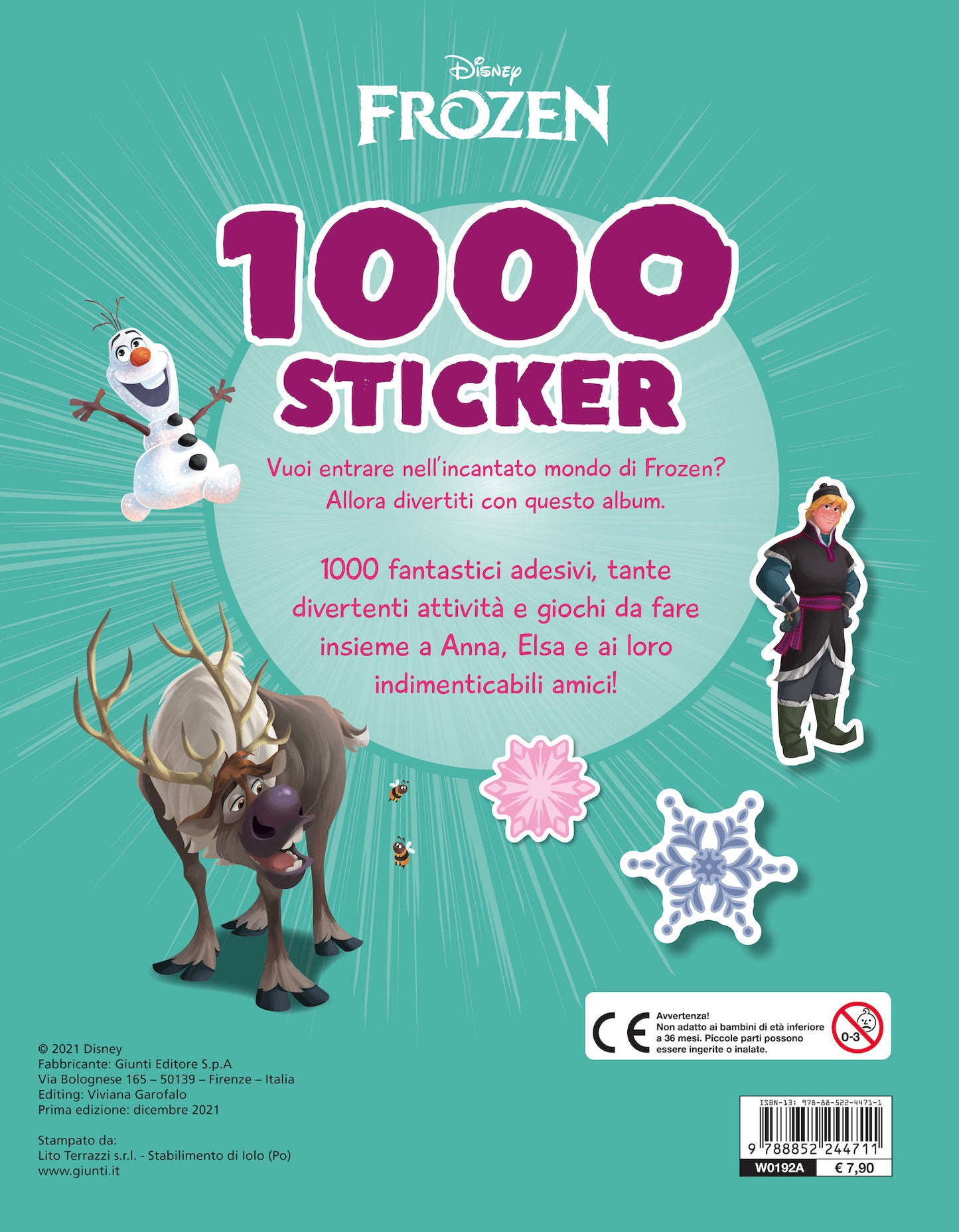 Frozen 1000 sticker::Tanti giochi e attività